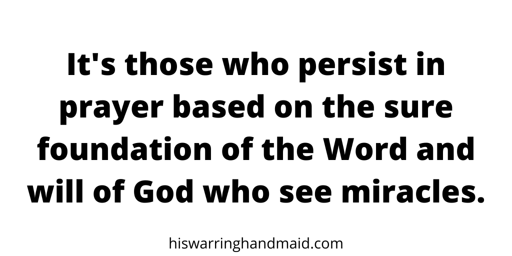 prayer towards miracles